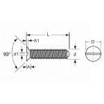 Šrouby celoplastové se zapuštěnou hlavou s drážkou
