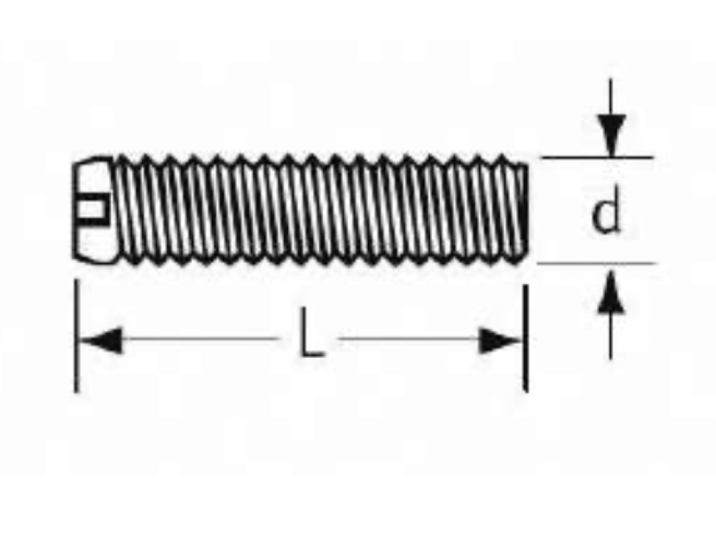 Šrouby celoplastové - bez hlavy