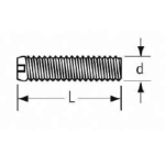 Šrouby celoplastové - bez hlavy