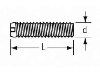 Šrouby celoplastové - bez hlavy