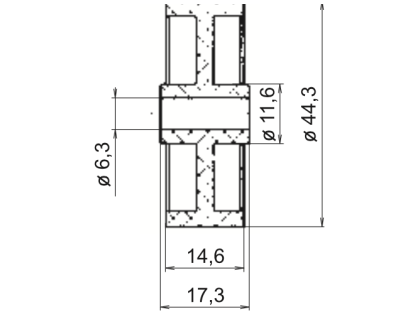 Série 55 - Kolečko 45x15 TS