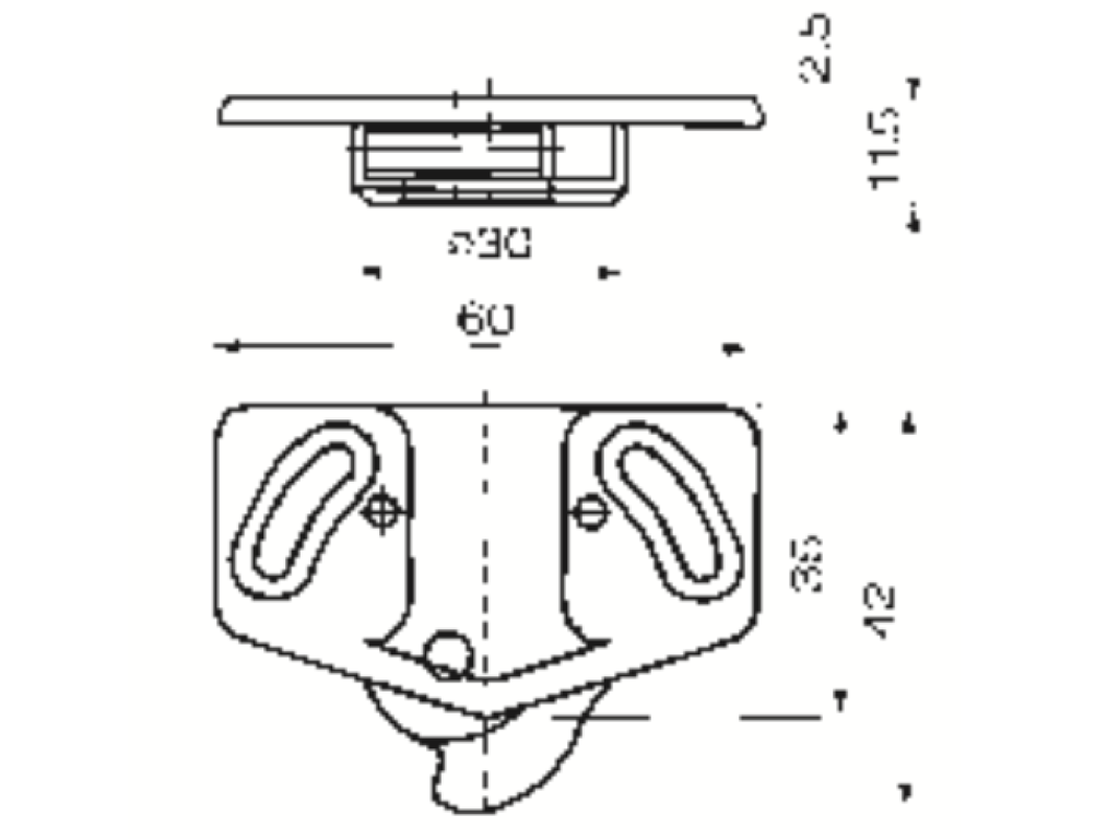 Série 35 - Kování na posuv. dveře Unipos - spodní díl